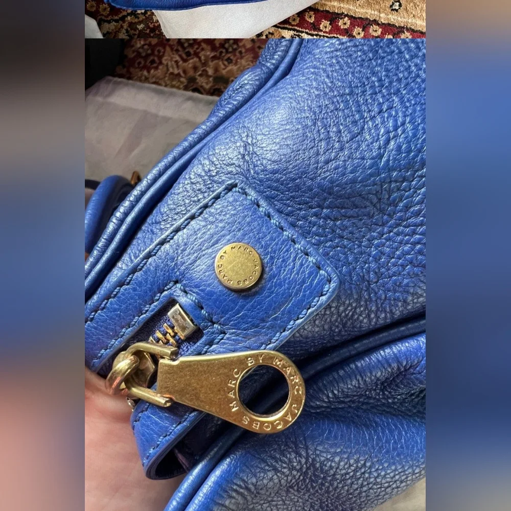 Marc by Marc Jacobs Too Hot to Handle leather shoulder tote Electric Blue